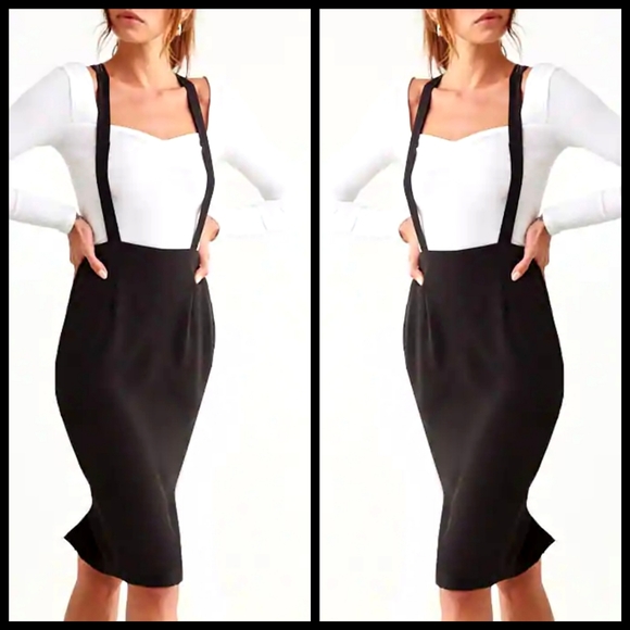 Pencil Skirt w Suspenders - Picture 2 of 2